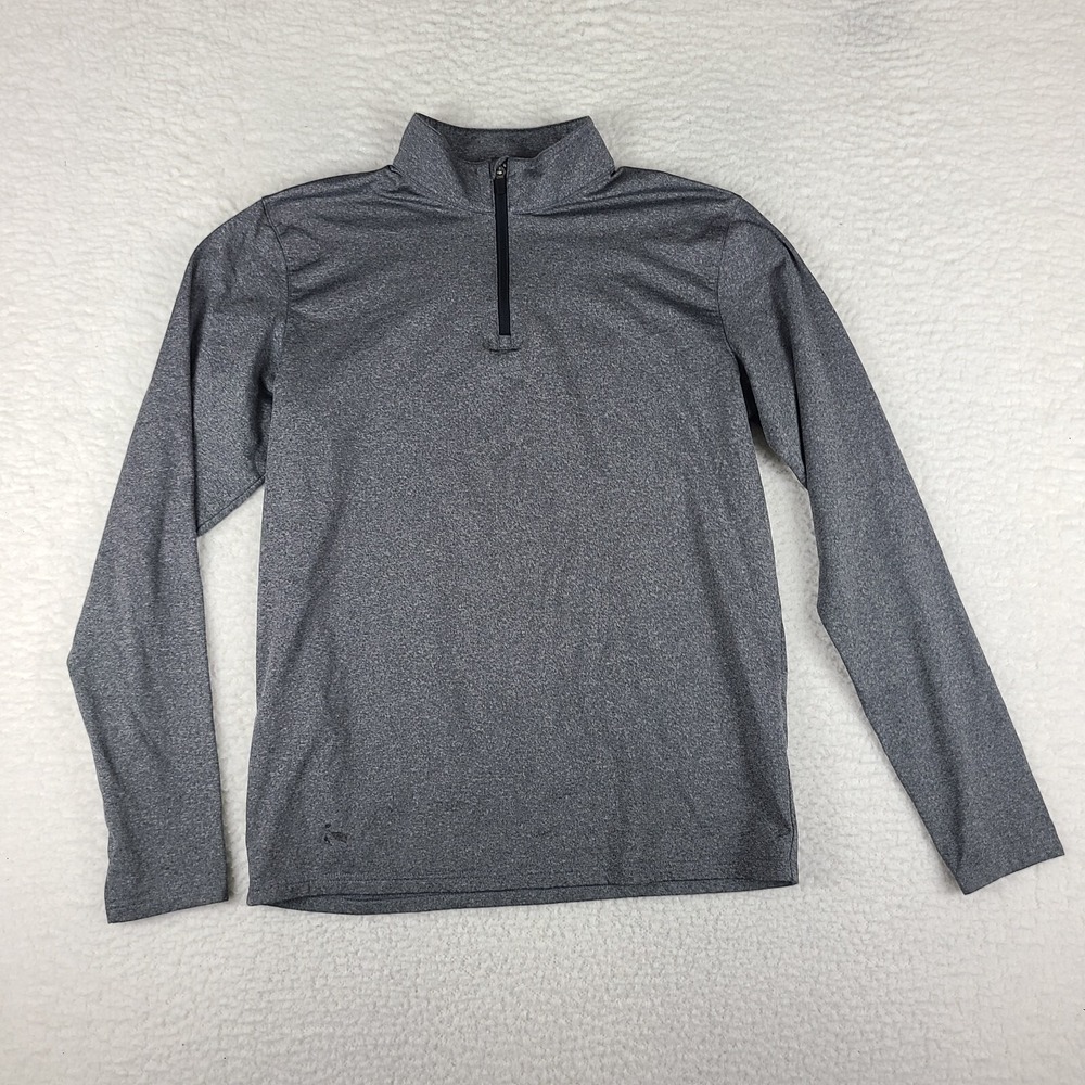 Tesla Sweater Mens Large Dark Gray‎ Quarter Zip Performance Tech Pull Over